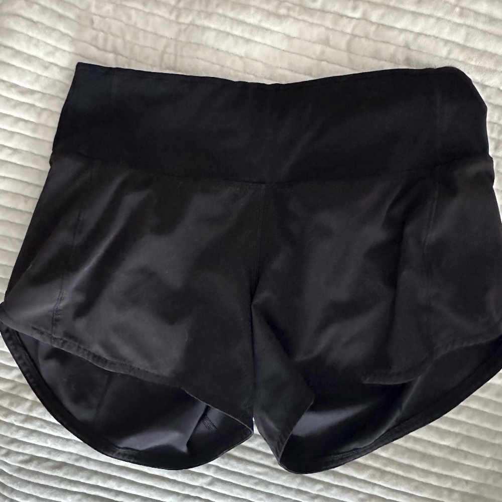 Lululemon Black Speed Up Short - Size 2 Tall
